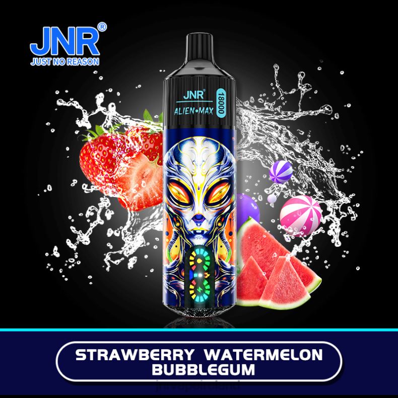 JNR vape nicotine content H060P24 JNR ALIEN MAX Strawberry Watermelon Bubblegum