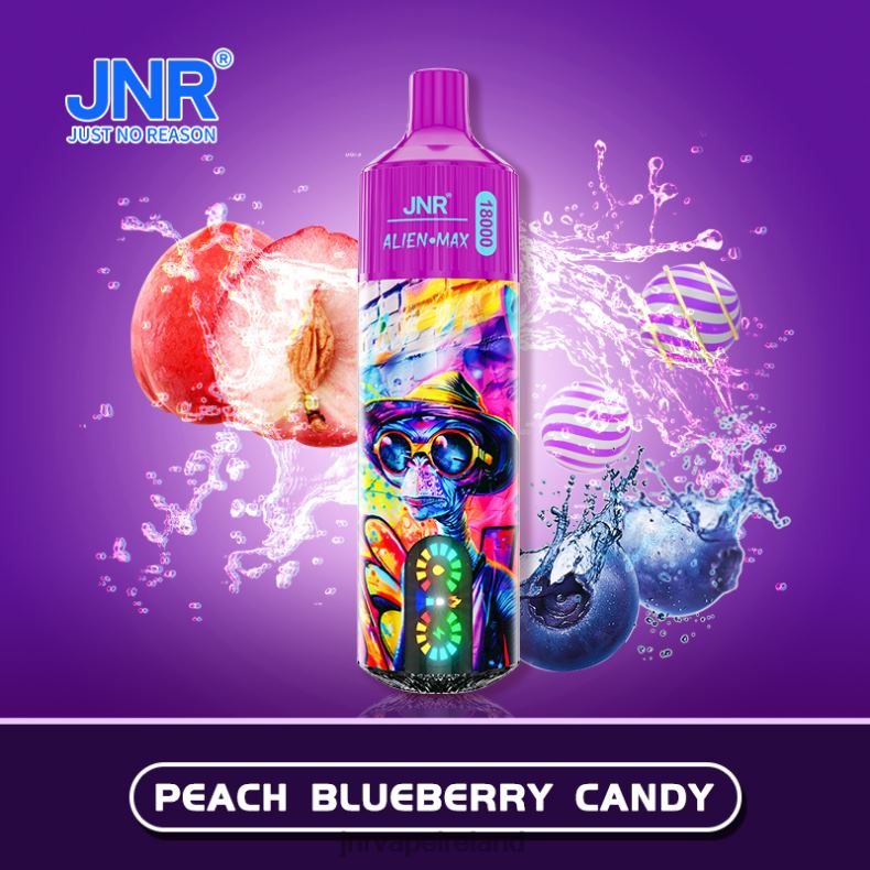 JNR vape review H060P38 JNR ALIEN MAX Peach Blueberry Candy