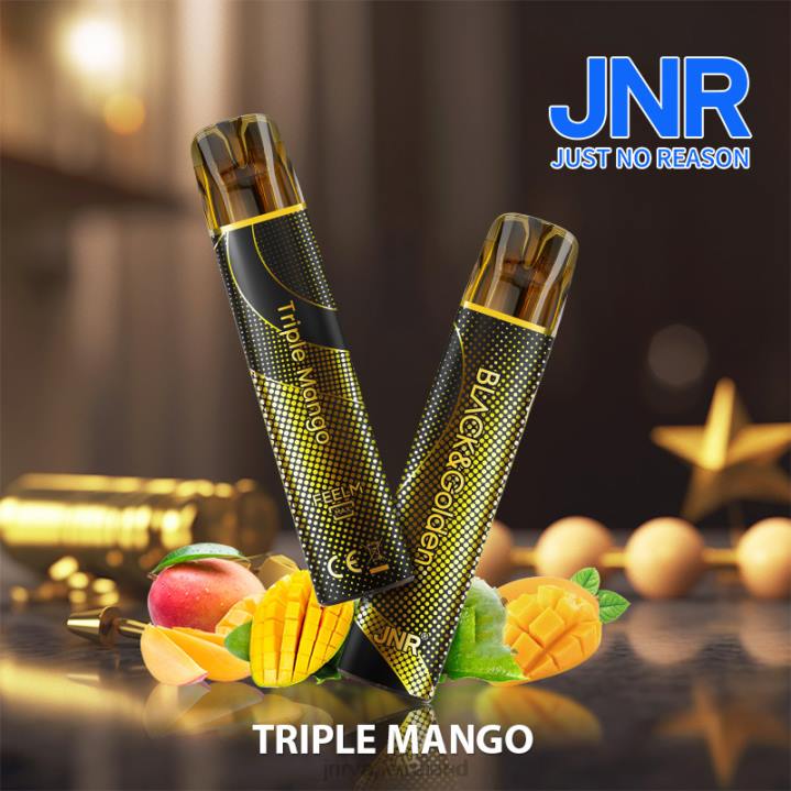 Triple Mango JNR vape nicotine content 6X8L285 JNR BLACK & GLODEN