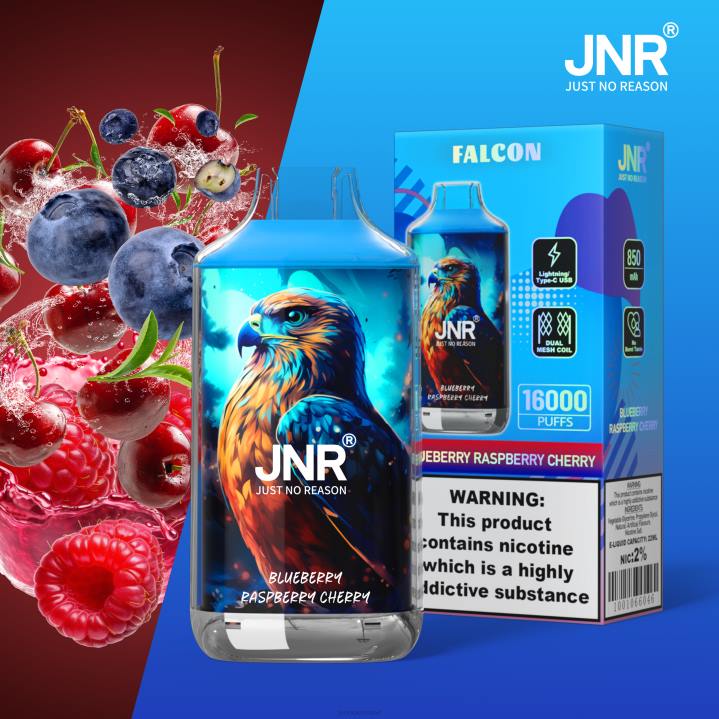 Blueberry Raspberry Cherry without Fruits JNR vape price 6X8L216 JNR FALCON