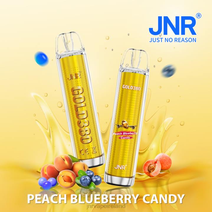 Peach Blueberry Candy JNR vape nicotine content 6X8L42 JNR GOLD380