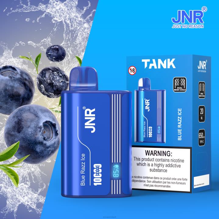 Blue Razz Ice JNR vape nicotine content 6X8L6 JNR TANK
