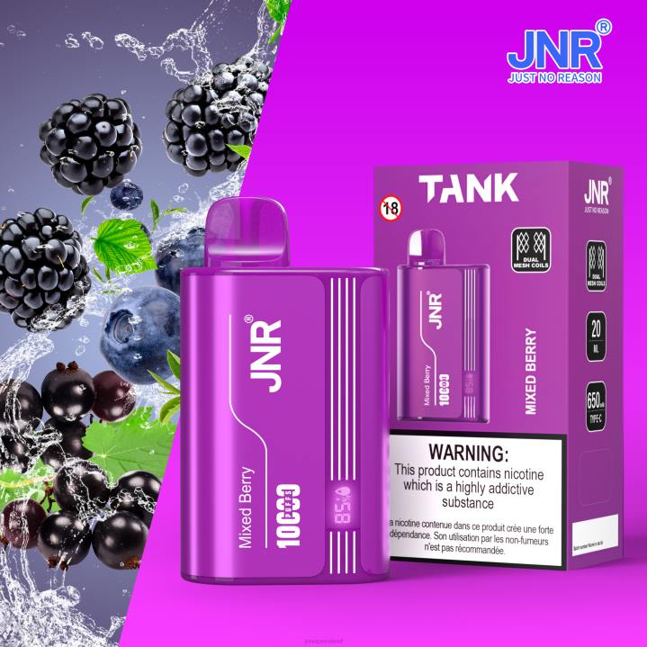 Mixed Berry JNR vape nicotine content 6X8L24 JNR TANK