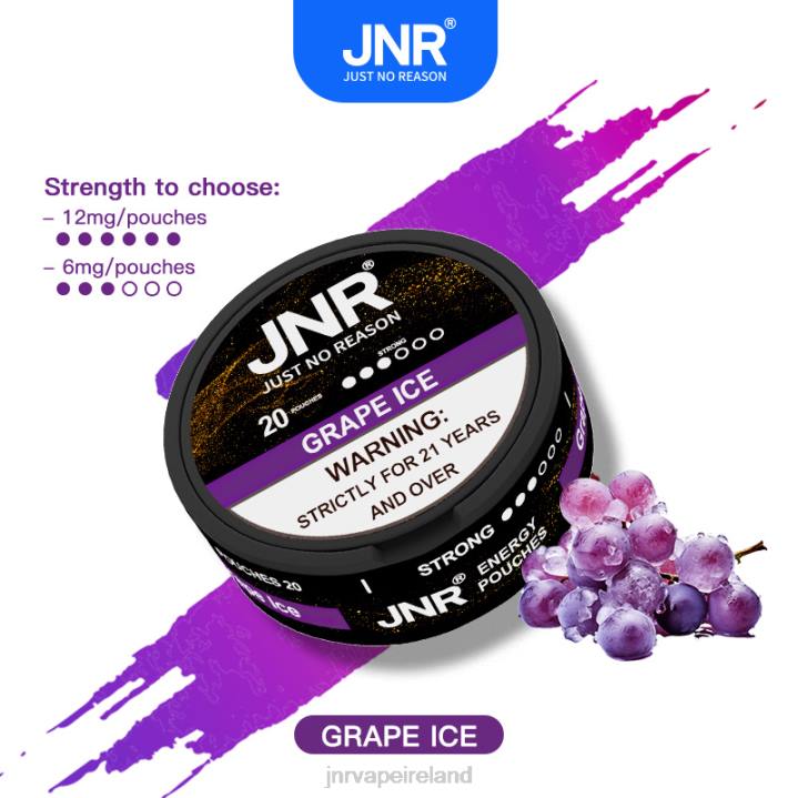 Grape Ice JNR vape Ireland 6X8L98 JNR ENERGY POUCHES